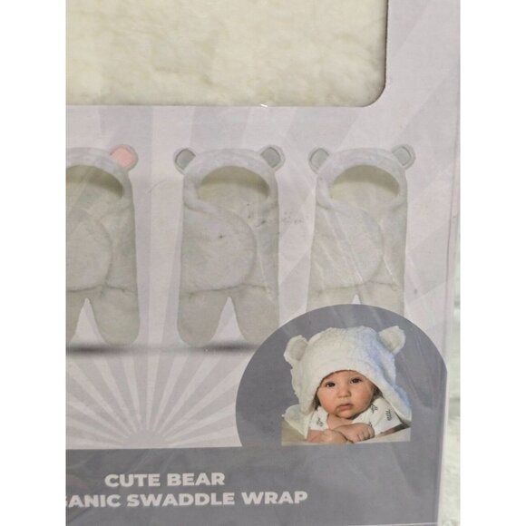 Jam Naturals Baby Swaddle‎ Blanket Cute Bear Organic Receiving Wrap 3-6 Months - Picture 3 of 6